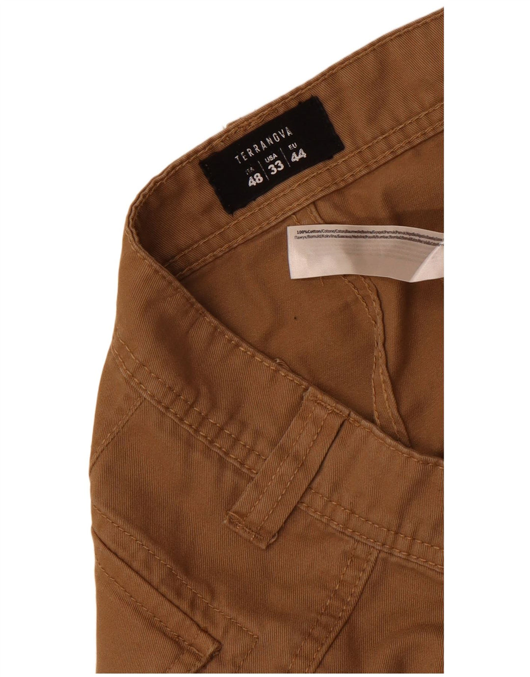 Pantaloncini cargo da uomo Terranova IT 48 Medium W33 Cotone marrone