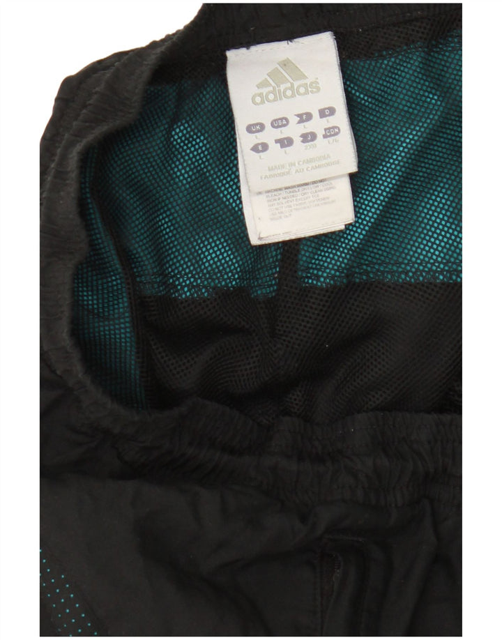 Pantaloni da tuta da uomo Adidas Large neri in poliestere