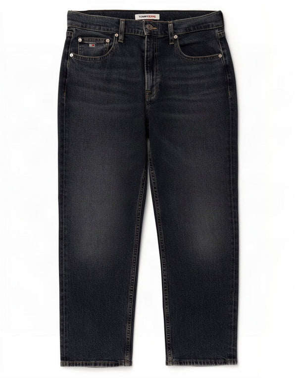 Jeans dritti da uomo Tommy Hilfiger W30 L25 cotone blu navy