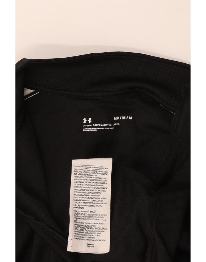 Giacca da tuta aderente da uomo UNDER ARMOUR blocco colore nero medio