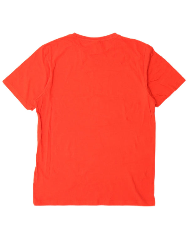 T-shirt grafica da donna Ellesse Top UK 12 rosso medio in cotone
