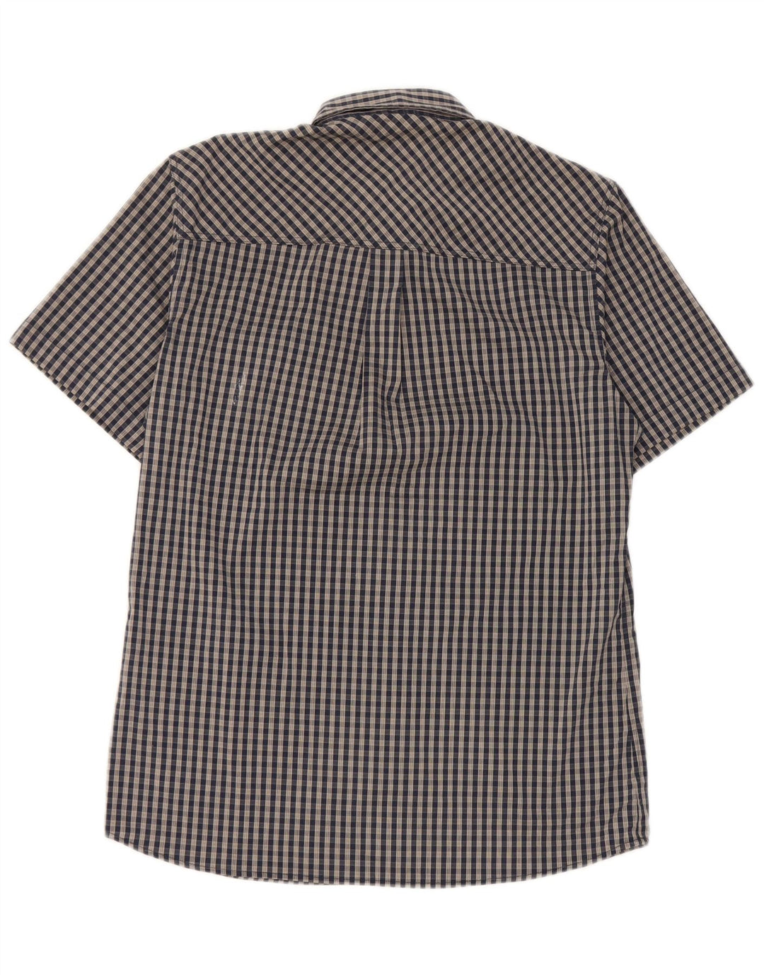 Camicia a maniche corte da uomo Rohan piccola in poliestere a quadretti blu navy