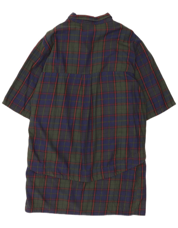 Abito camicia pullover da donna Zara con maniche a 3/4 UK 16 Grandi quadri blu navy