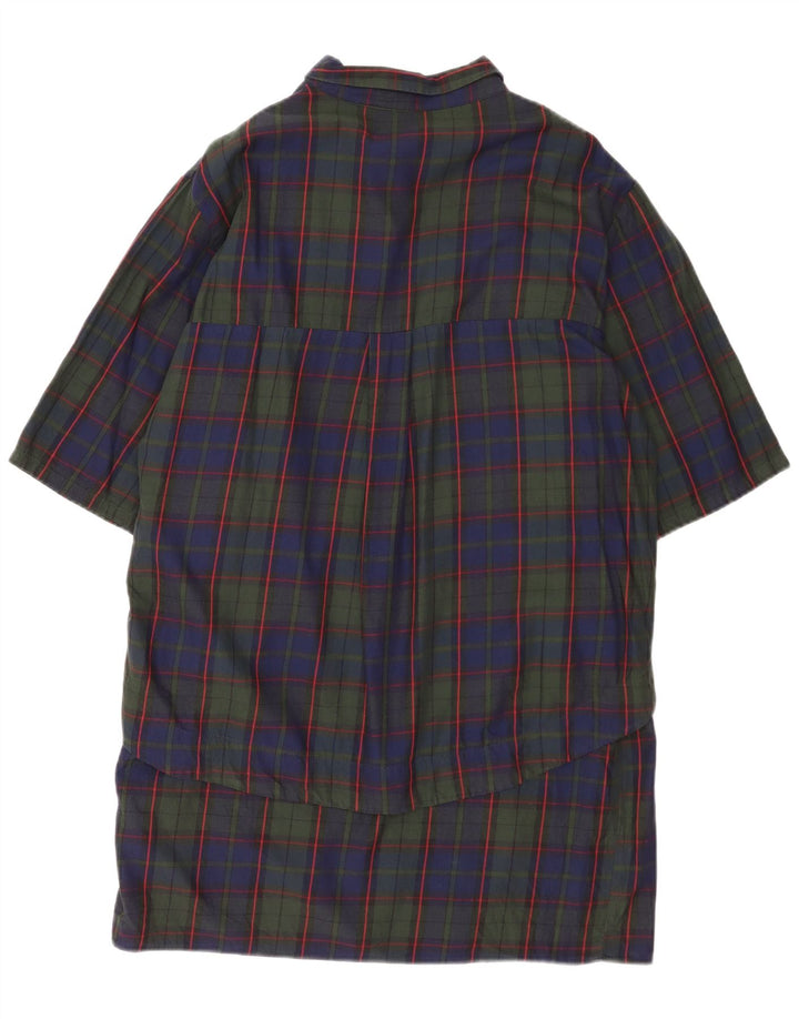 Abito camicia pullover da donna Zara con maniche a 3/4 UK 16 Grandi quadri blu navy