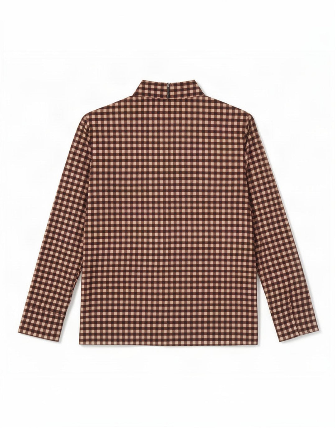 Camicetta a maniche lunghe da donna Cos UK 12 Cotone a quadretti marrone medio