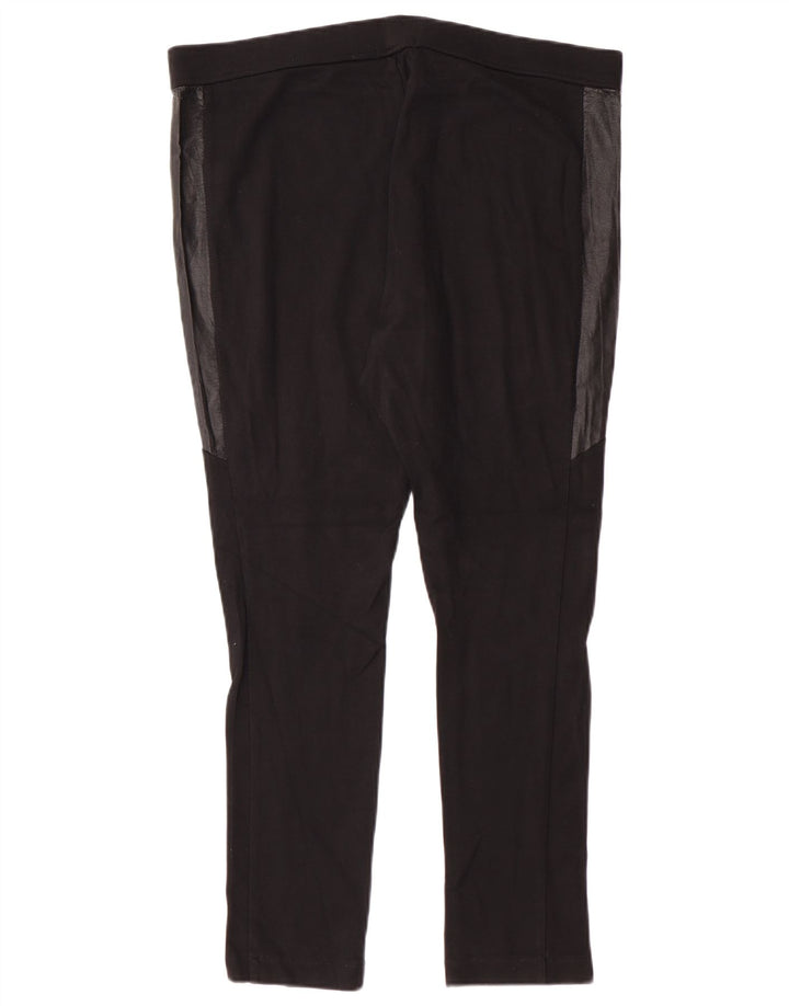 Chaps Leggings da donna UK 16 Large Nero Colourblock Viscosa