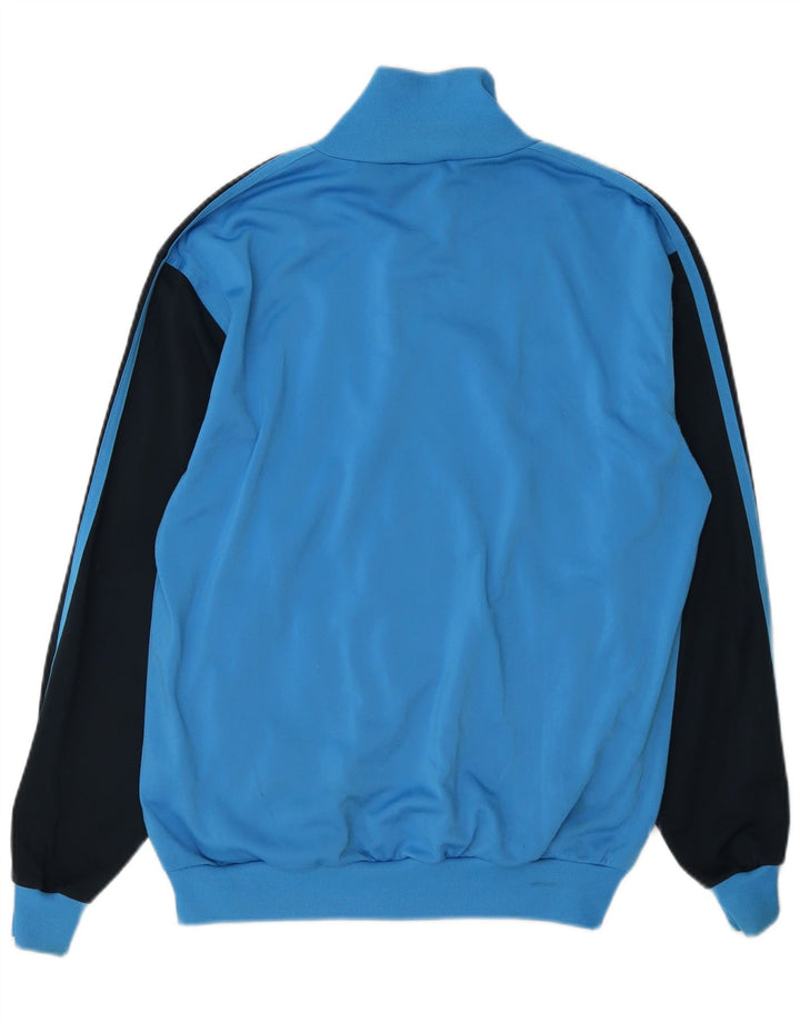 Giacca da tuta da uomo Adidas UK 36/38 Small Blu Colourblock Poliestere