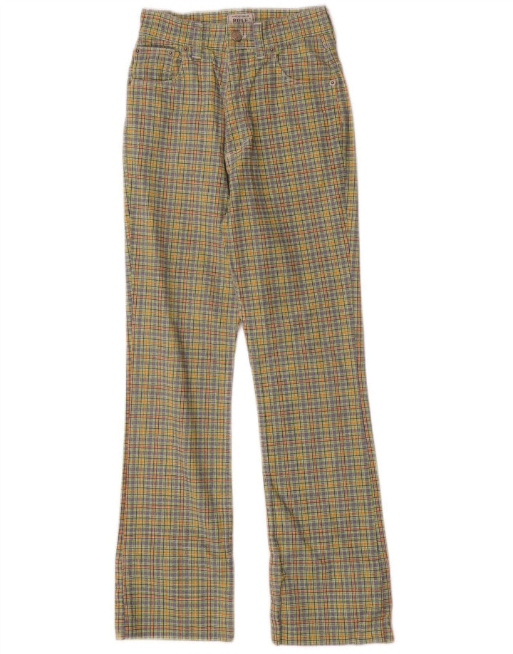 Pantaloni casual Bootcut da donna Rifle W29 L27 in cotone a quadri multicolore