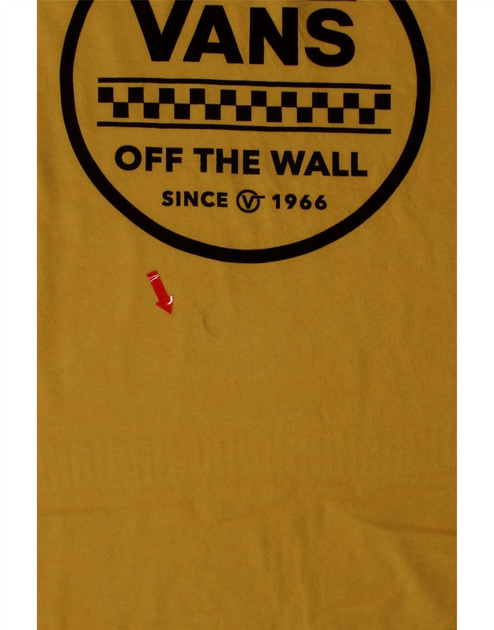 VANS Boys Graphic T-Shirt Top 8-9 Years sMALL Yellow Vintage Vans and Second-Hand Vans from Messina Hembry 