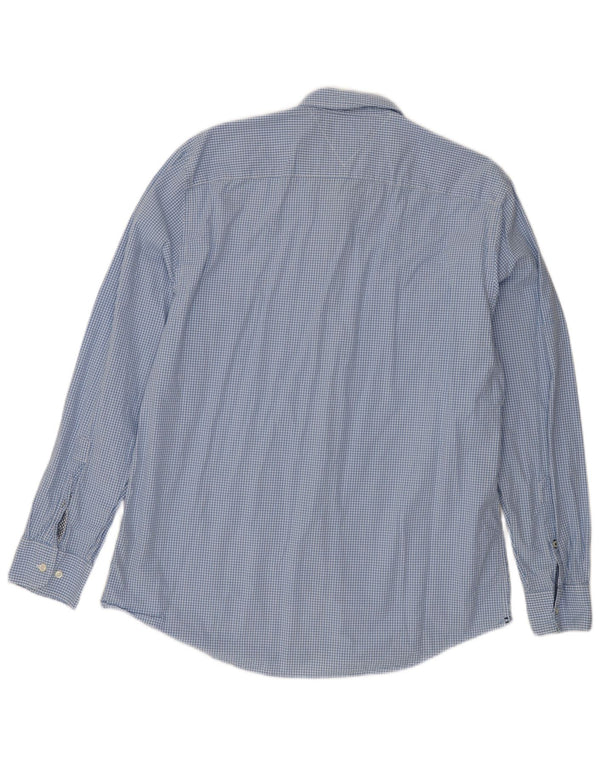 Camicia da uomo Regular Fit Tommy Hilfiger XL blu in cotone a quadretti