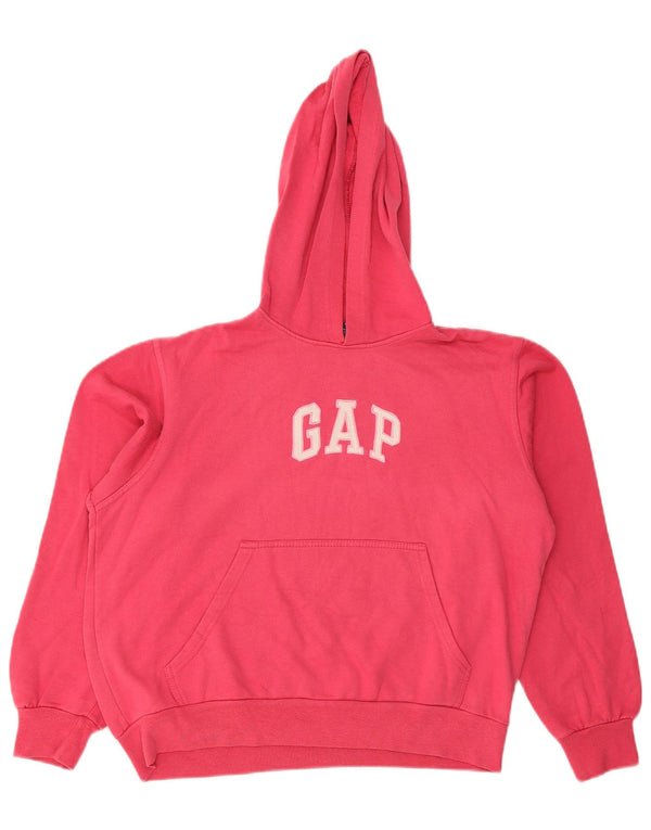 Gap Felpa con cappuccio grafica da donna UK 16 Large Rosa Cotone