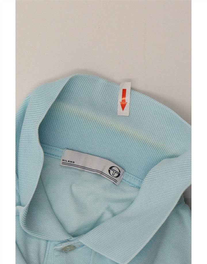 SERGIO TACCHINI Polo Milano Uomo IT 46 Small Blu Cotone