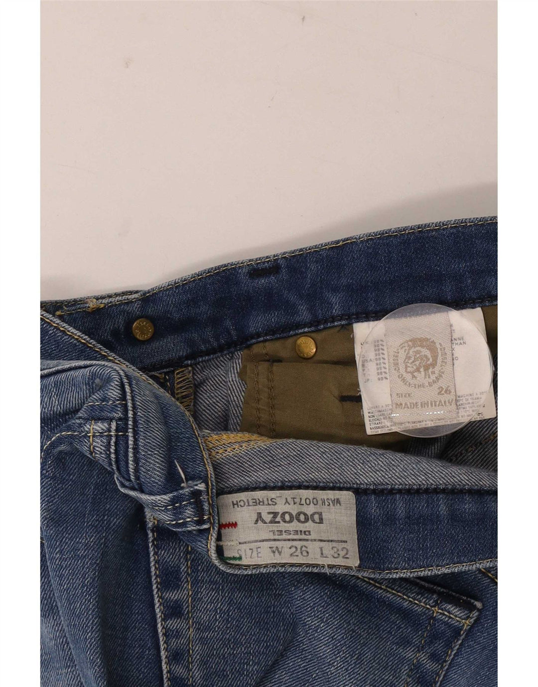 Jeans dritti Doozy da donna Diesel W26 L32 cotone blu