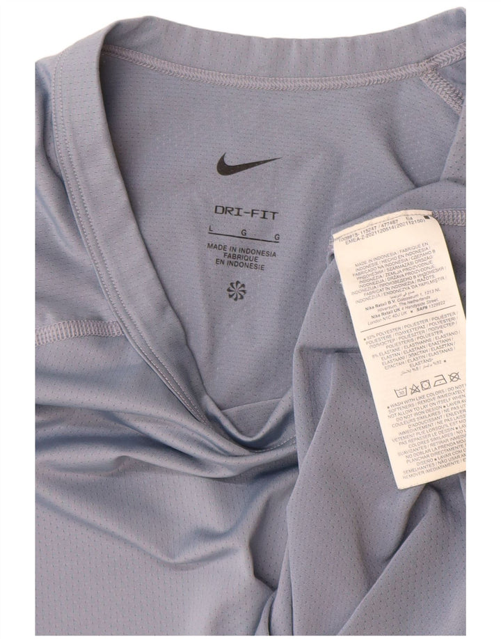 T-shirt NIKE da uomo Dri Fit, grande, in poliestere grigio