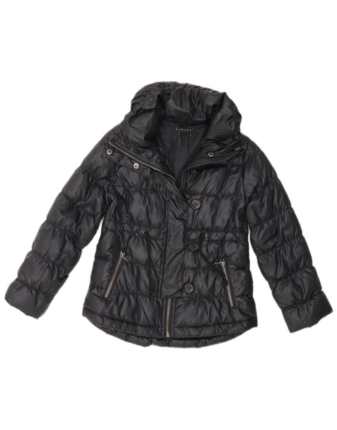 Giubbotto Imbottito Bambina Sisley 5-6 Anni Poliestere Nero