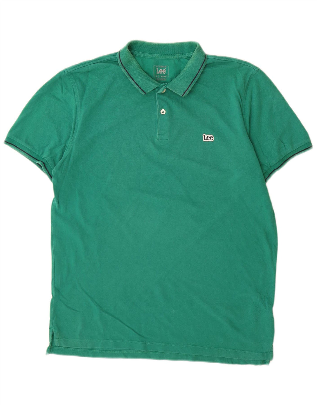 Polo Lee da uomo vestibilità regolare in cotone verde medio