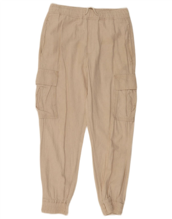 Pantaloni cargo da jogging corti Zara da donna piccoli W30 L25 bianco sporco