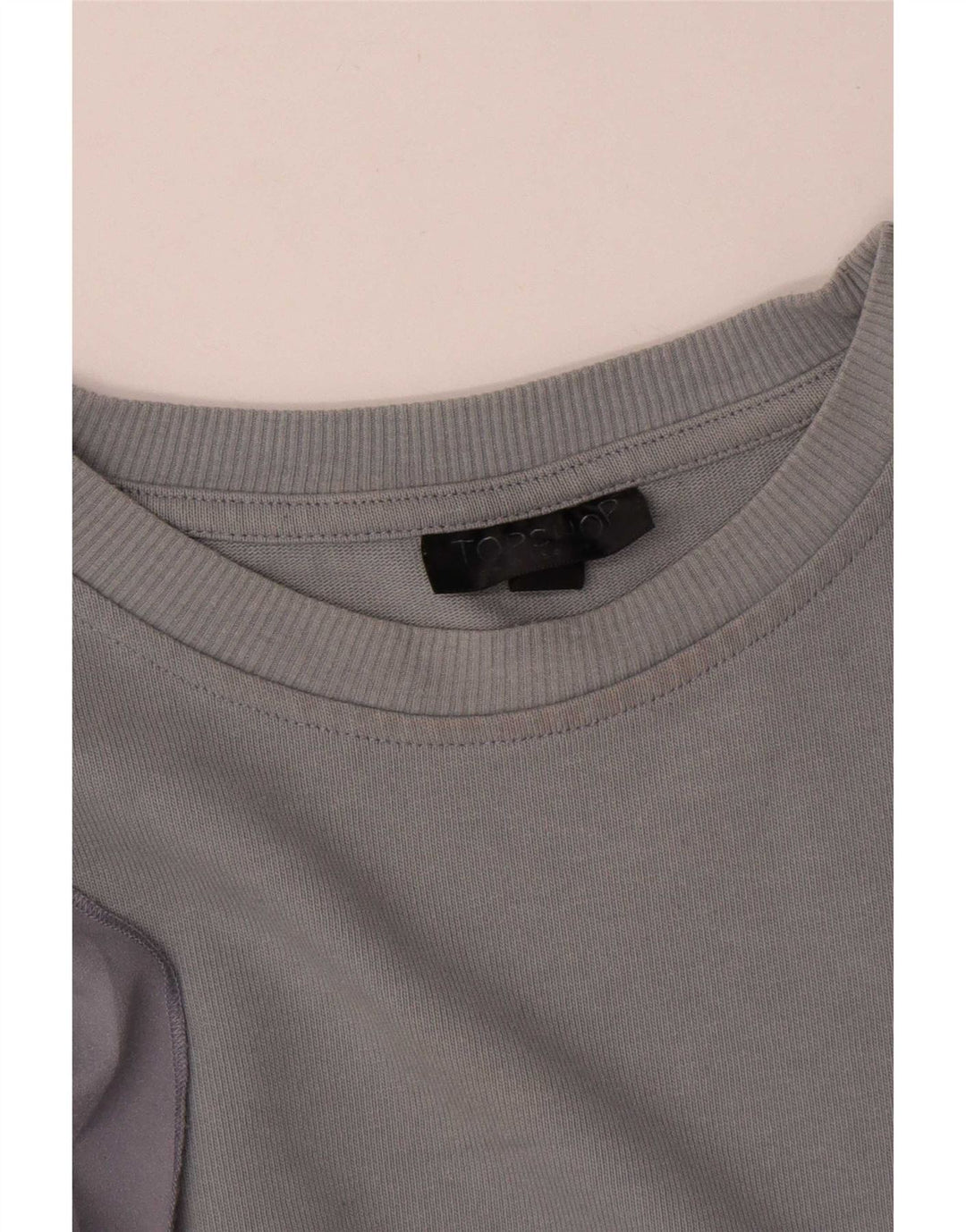 Topshop Felpa da donna Maglione UK 8 Piccolo Cotone grigio