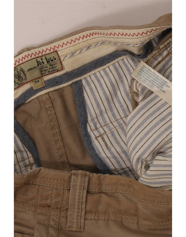 Pantaloncini chino da uomo Fat Face grandi W34 cotone beige