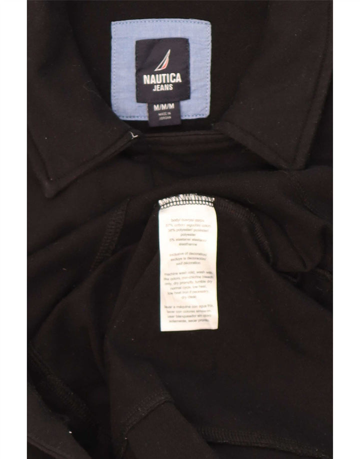 Cappotto doppiopetto da donna Nautica UK 14 cotone nero medio