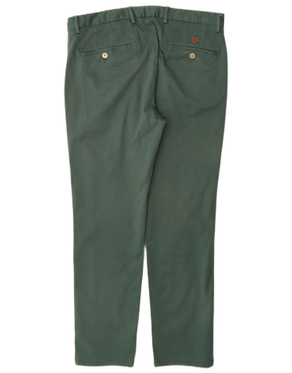 Pantaloni chino slim fit da uomo Massimo Dutti EU 42 Large W32 L30 cotone verde