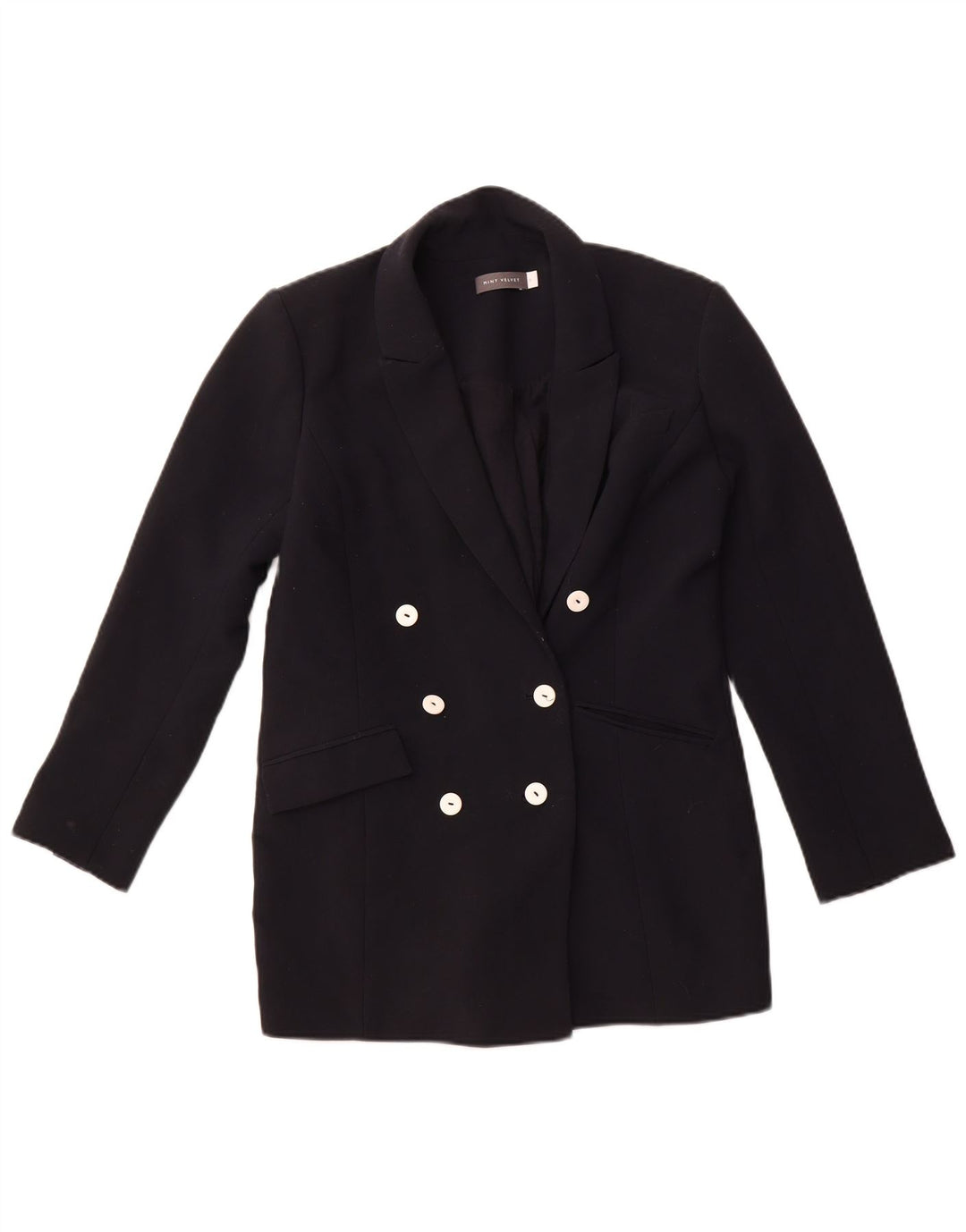 Giacca blazer doppiopetto da donna MINT VELVET UK 8 piccola nera