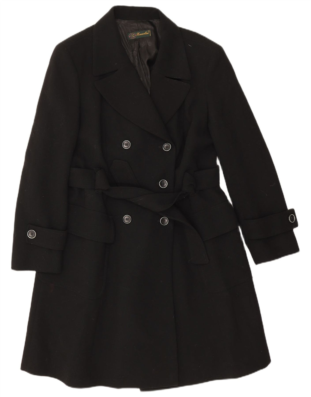 Cappotto Donna Zanolini IT 46 Large Nero Lana