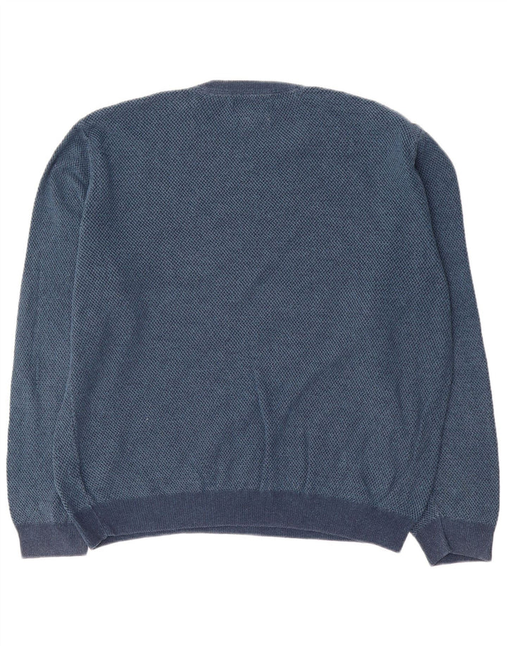 Maglione maglione girocollo da uomo Marks & Spencer grande cotone blu