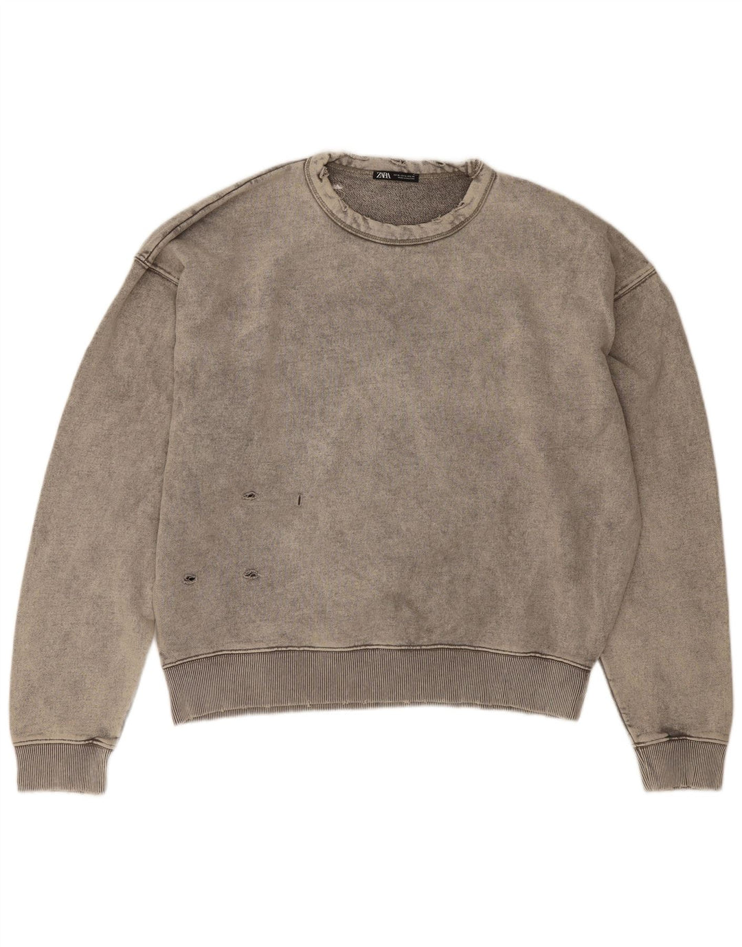 Felpa Zara Uomo Maglione XL Cotone Grigio