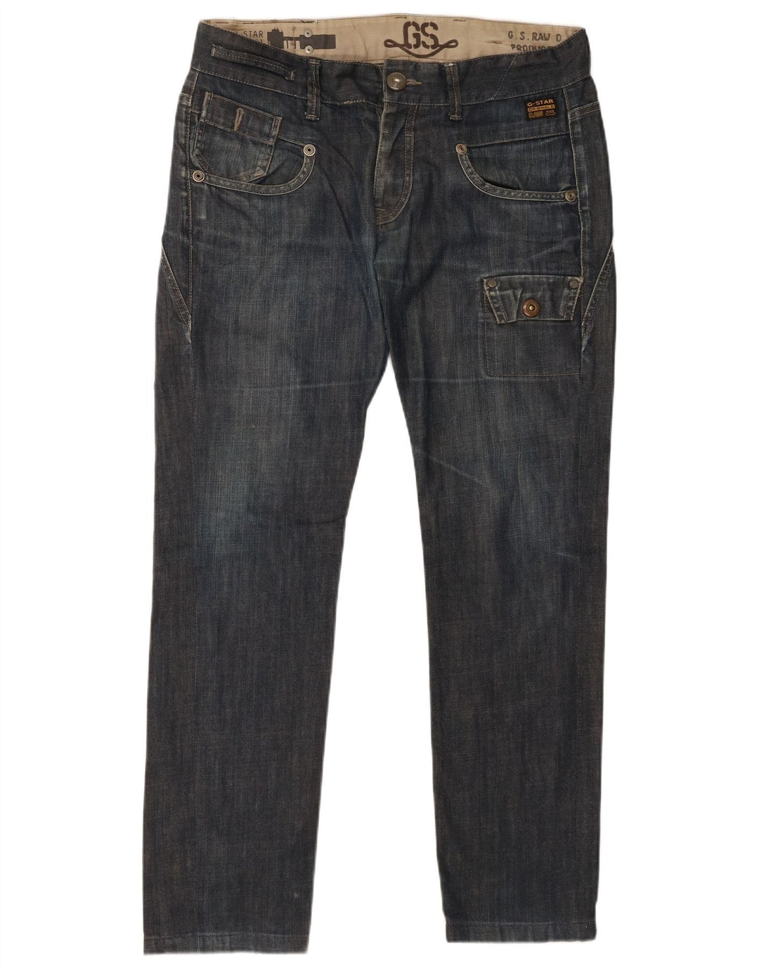 Jeans cargo slim da uomo G-Star W34 L31 blu navy