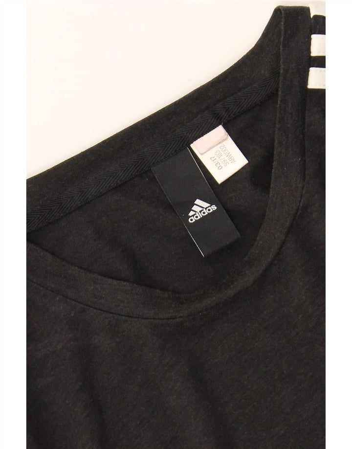 ADIDAS Womens T-Shirt Top UK 10 Small Black Vintage Adidas and Second-Hand Adidas from Messina Hembry 