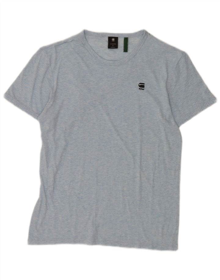 T-shirt da uomo G-Star Top in cotone chiazzato blu piccolo