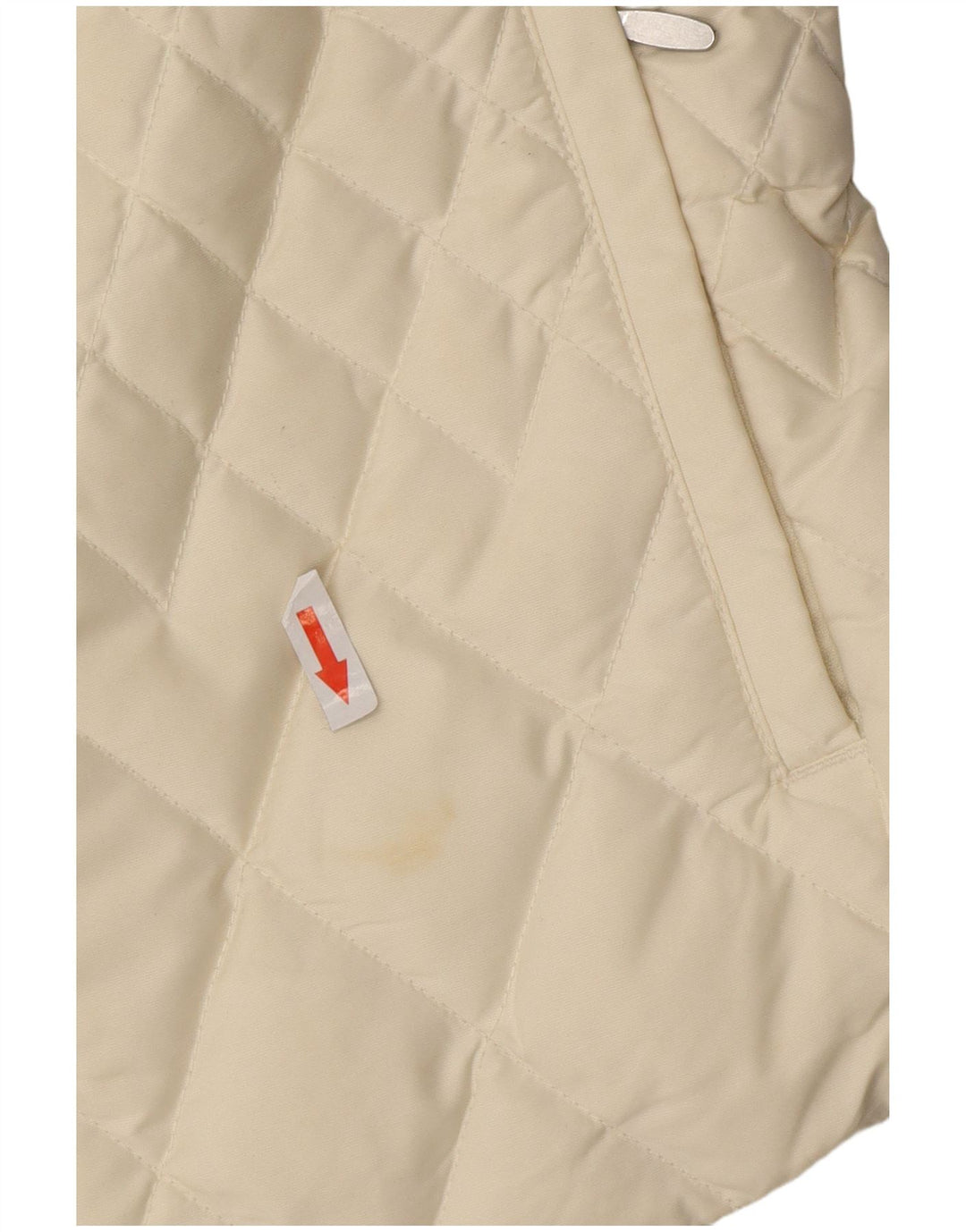 Gilet imbottito da donna Eddie Bauer UK 16 grande poliestere bianco sporco