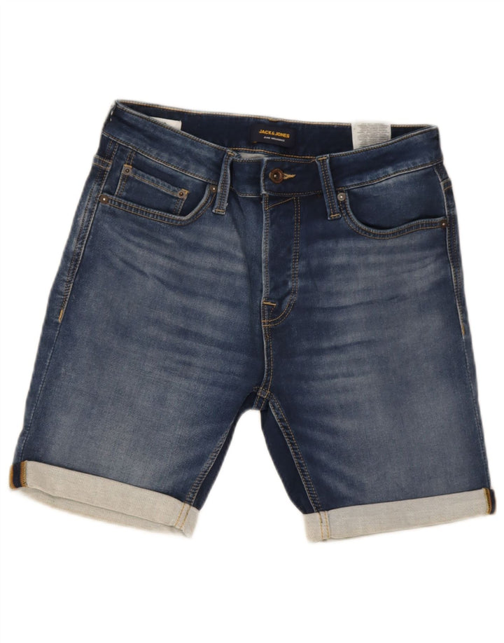 Pantaloncini di jeans da uomo Jack & Jones piccoli W29 in cotone blu