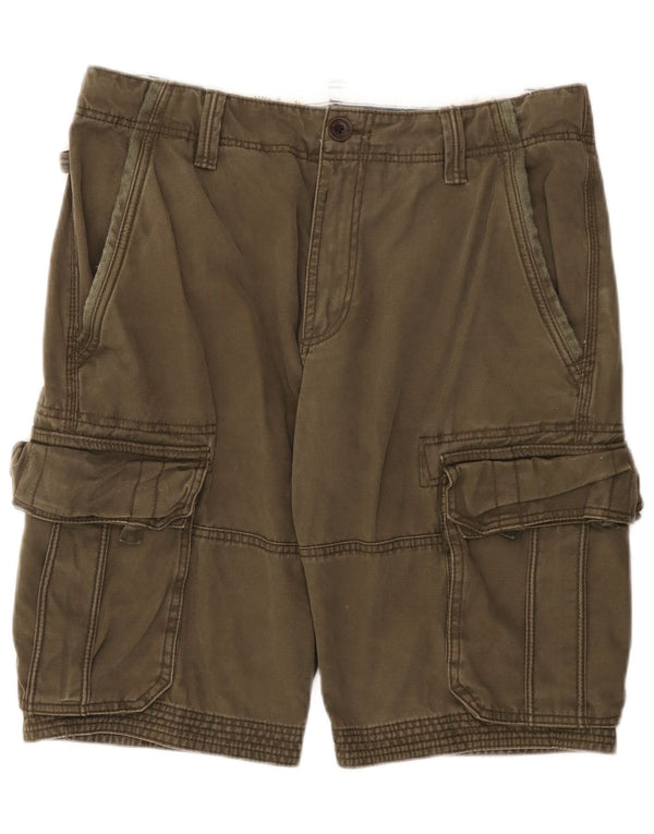Pantaloncini cargo da uomo Fat Face W34 Large in cotone kaki