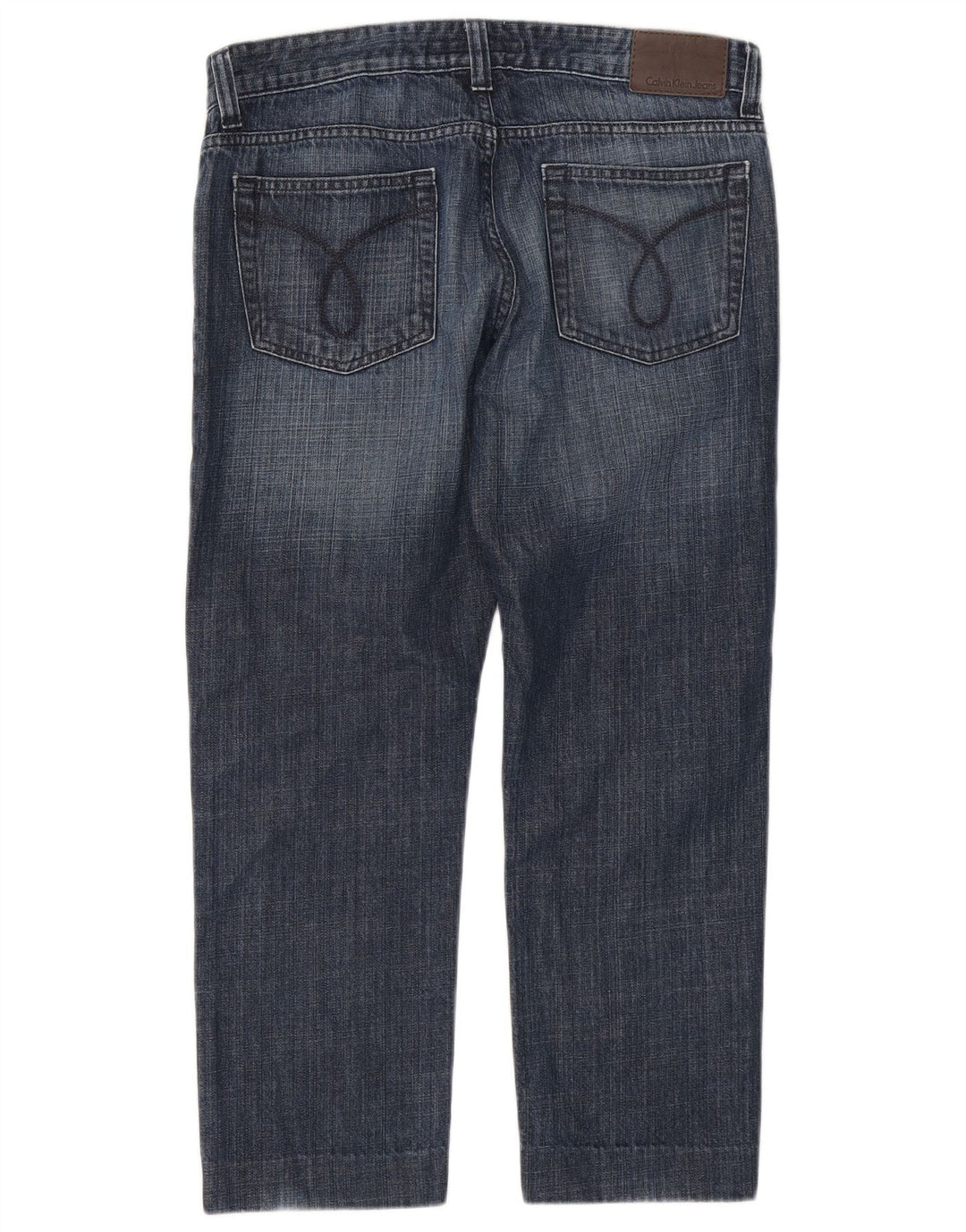 CALVIN KLEIN Jeans skinny corti da donna W33 L26 Blu