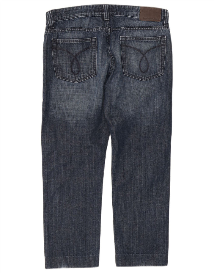 CALVIN KLEIN Jeans skinny corti da donna W33 L26 Blu