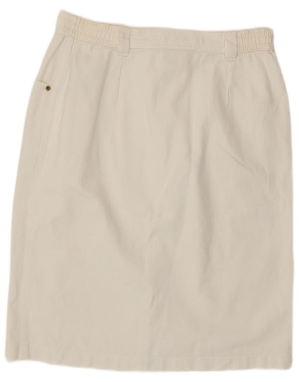 Gonna in denim da donna Lucia UK 16 grande W32 cotone bianco
