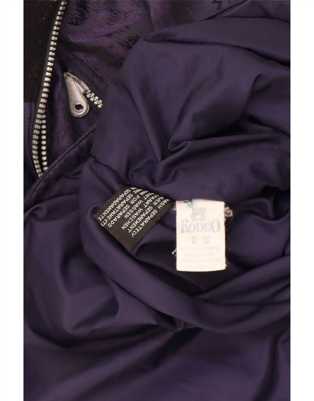 Giacca anorak oversize con cappuccio da donna Rodeo UK 16 grande poliestere viola