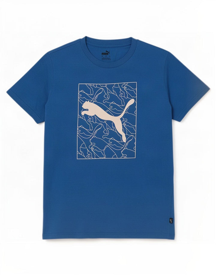T-shirt grafica da uomo Puma Top piccola blu