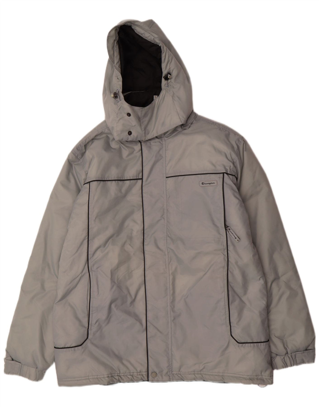 Giacca imbottita con cappuccio da uomo CHAMPION UK 42 XL blu poliammide