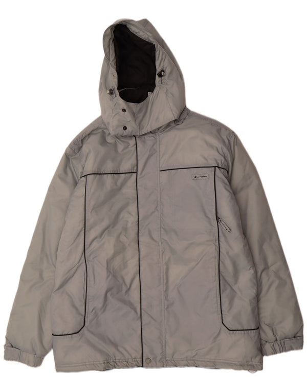 Giacca imbottita con cappuccio da uomo CHAMPION UK 42 XL blu poliammide