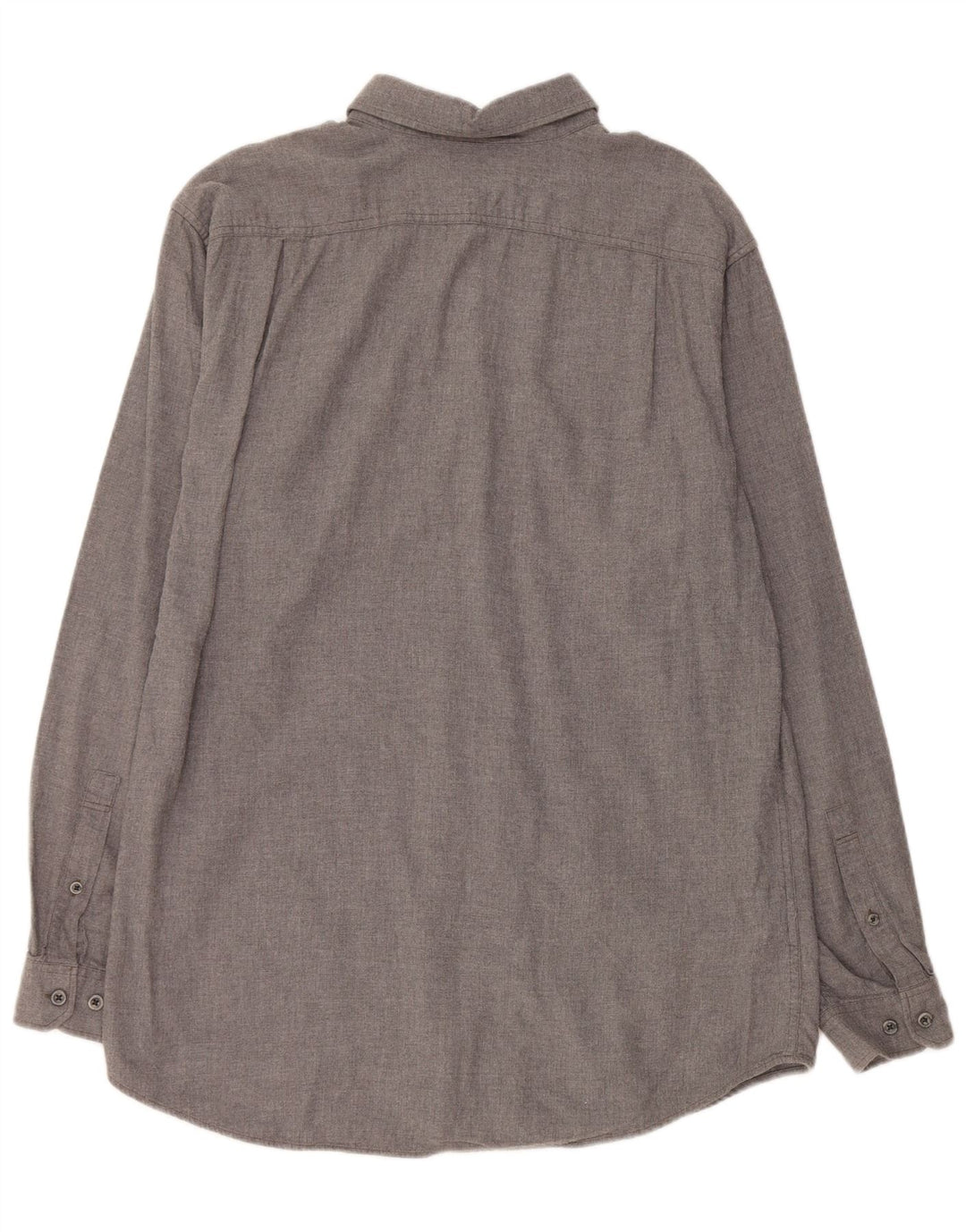 EDDIE BAUER Camicia da uomo alta in flanella dal taglio classico, grande in cotone grigio