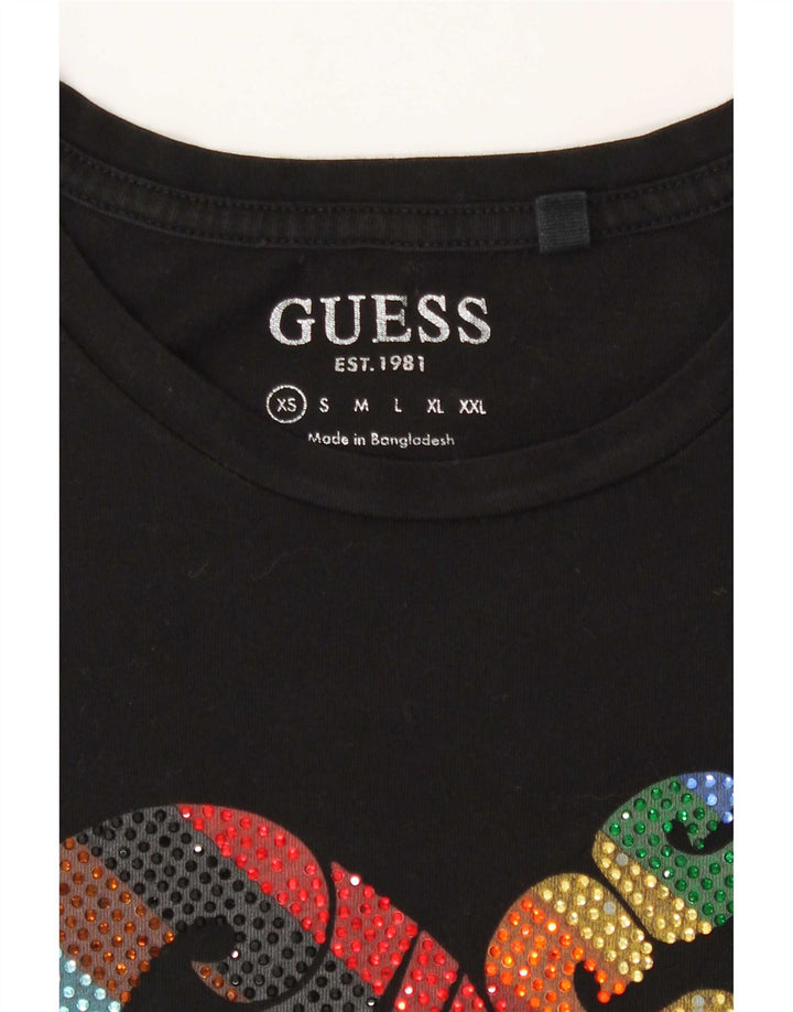 T-shirt grafica oversize da donna Guess UK 6 XS Nera