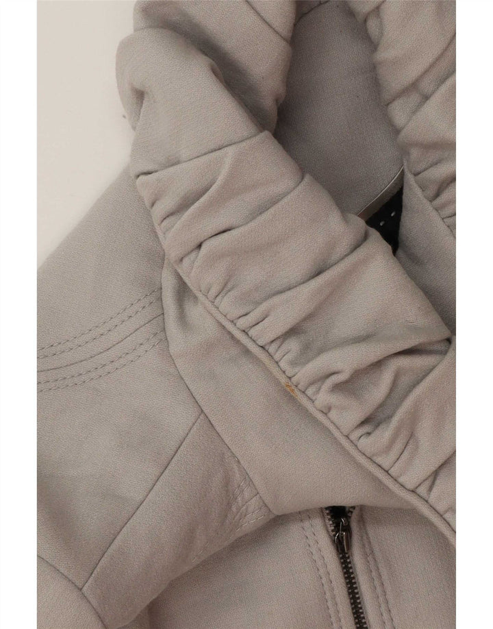 Cappotto Zara da donna UK 14 grande in lana grigia