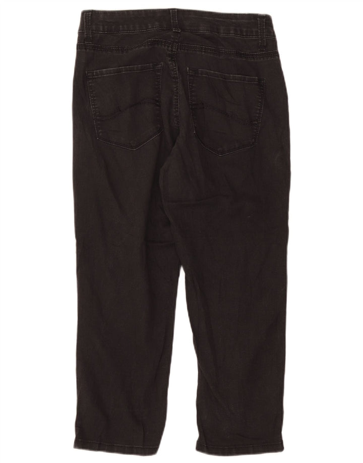 Jeans Capri Easy Fit da donna Lee US 8 medio W28 L21 cotone nero