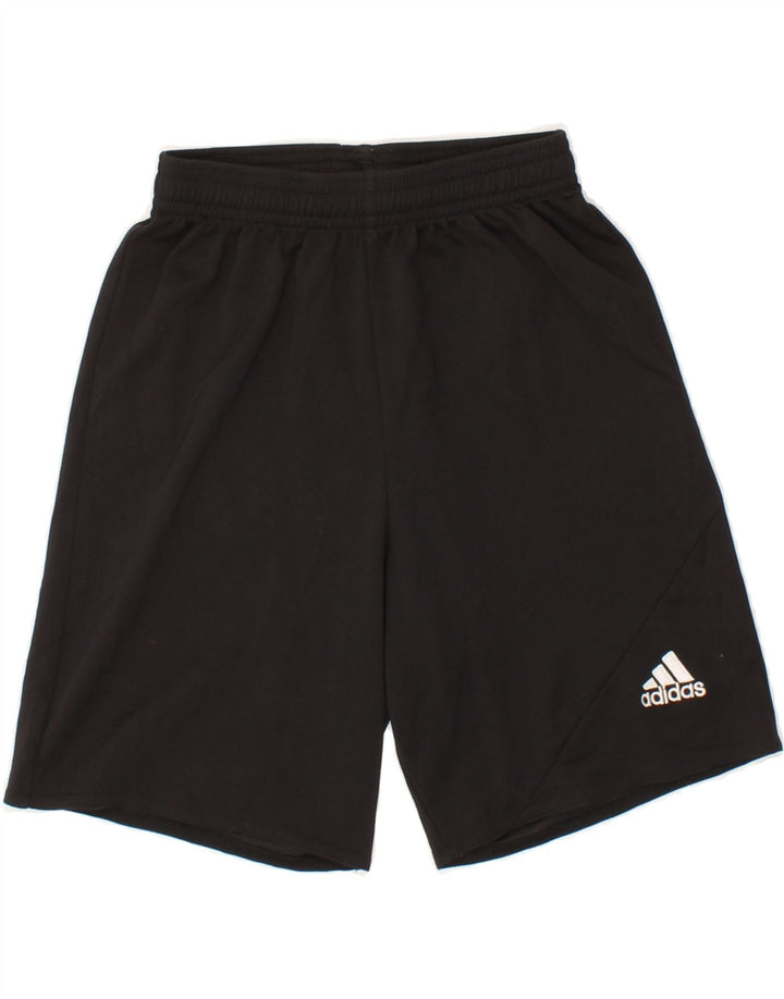 ADIDAS Boys Climalite Sport Shorts 9-10 Years Medium Black Polyester Vintage Adidas and Second-Hand Adidas from Messina Hembry 