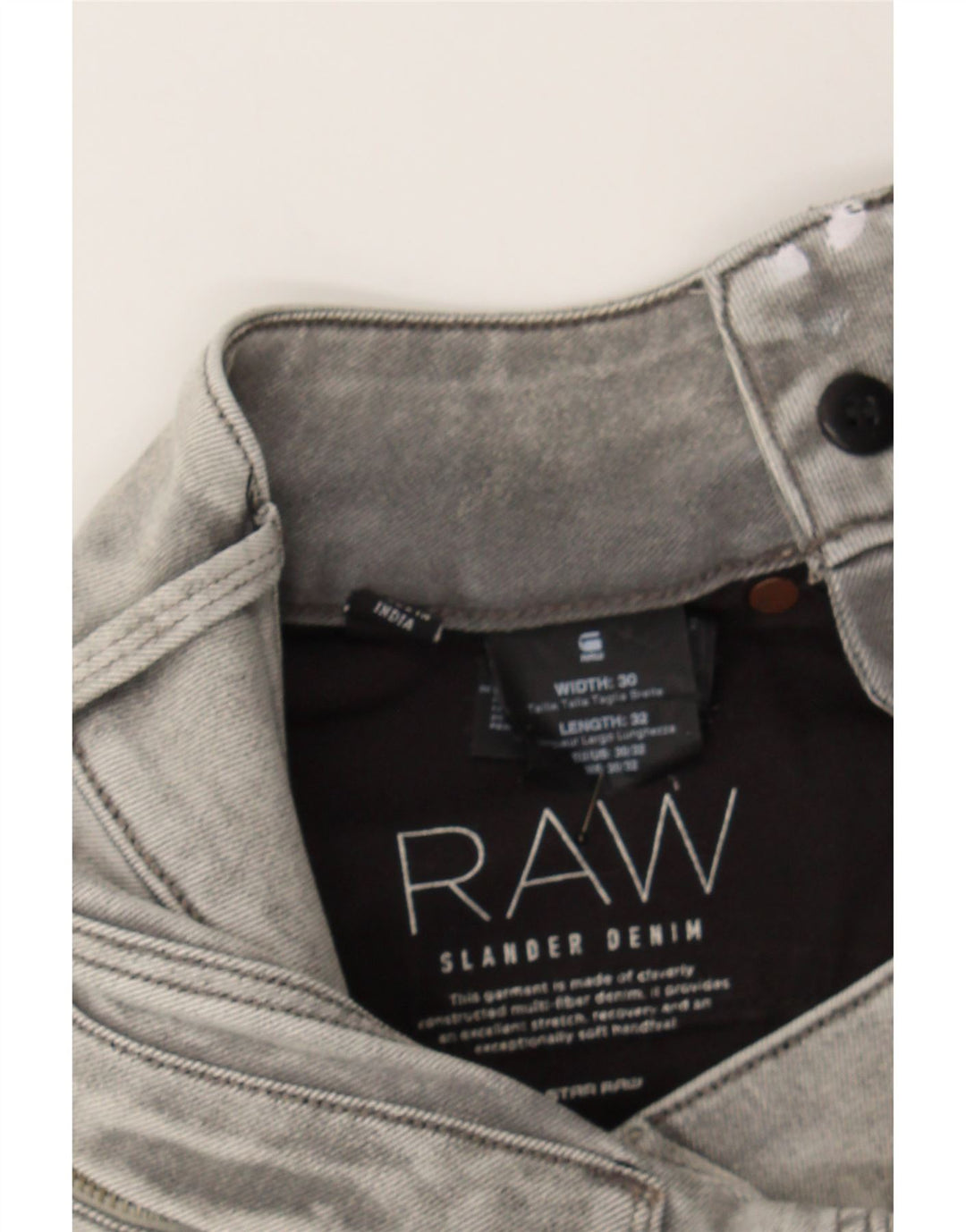 G-STAR Mens Skinny Jeans W30 L30 Grey Lyocell Vintage G-Star and Second-Hand G-Star from Messina Hembry 