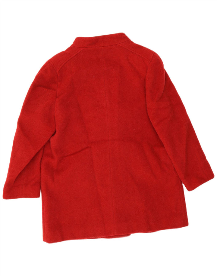 Cappotto vintage da donna UK 18 XL in lana vergine rossa