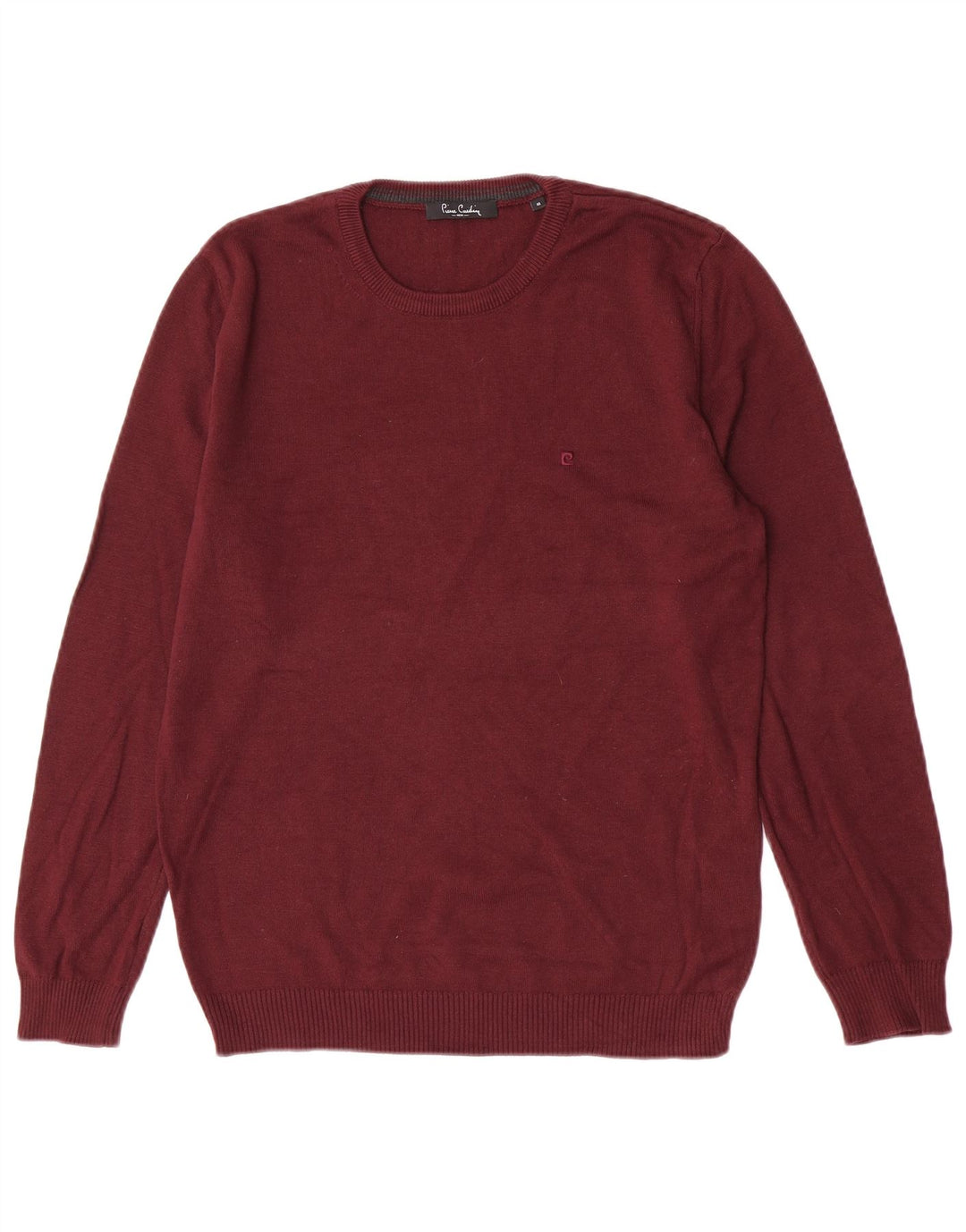 Maglione maglione girocollo da uomo Pierre Cardin medio bordeaux in acrilico